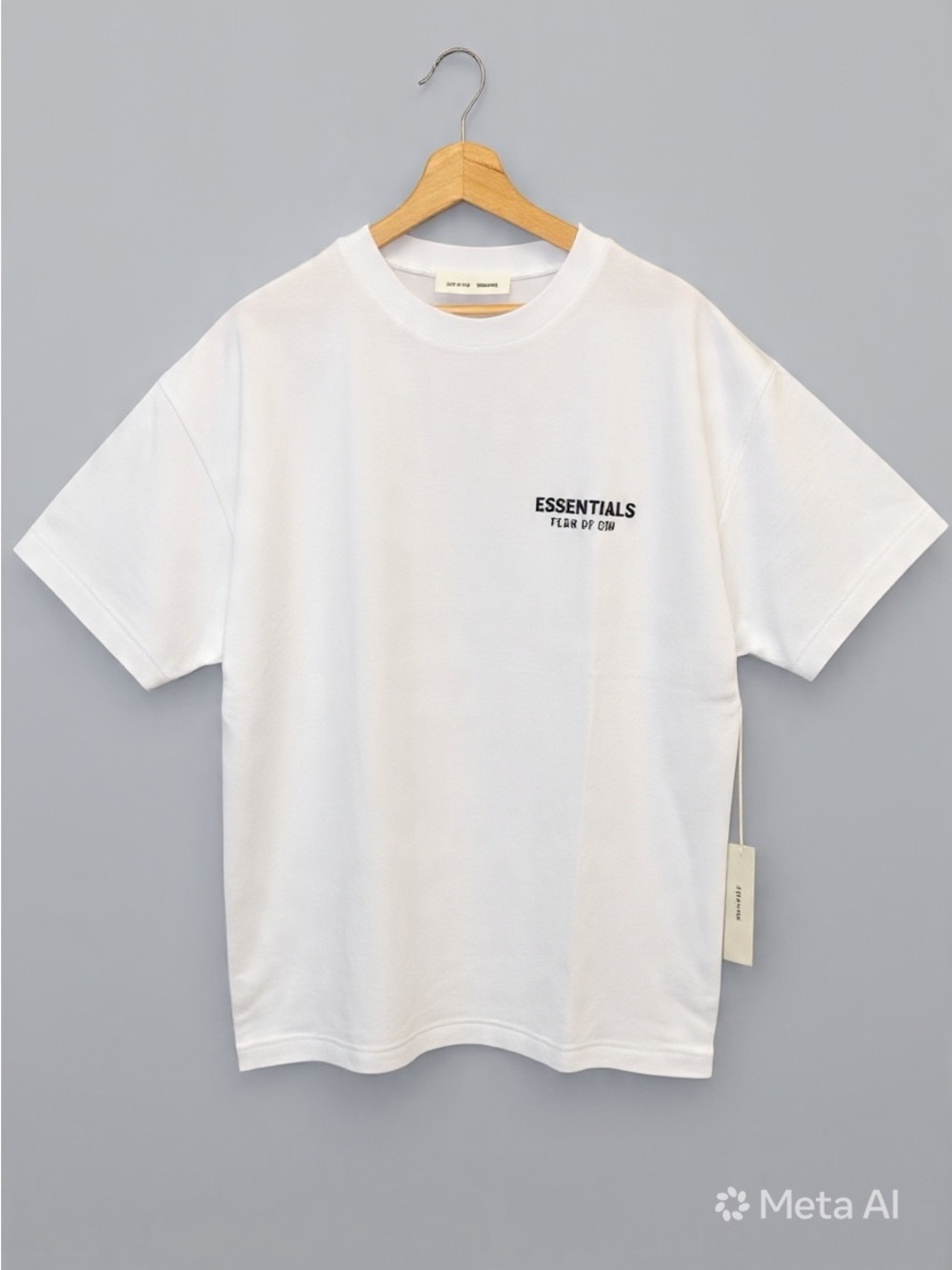 Fear of God Essentials bright White Short Sleeve Logo Tee size large